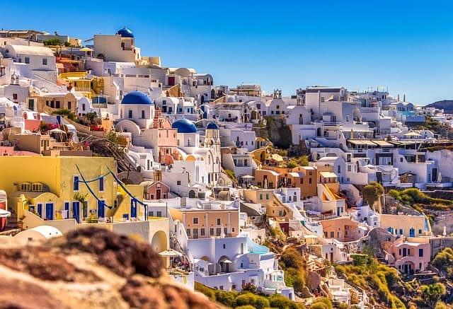 Mykonos windmills harbor